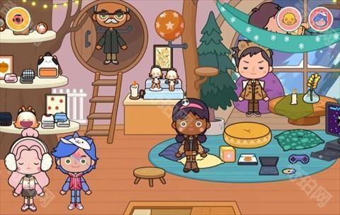 米加小镇雪山树屋