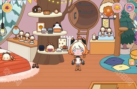 米加小镇雪山树屋